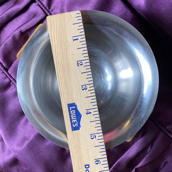 Vintage JAPAN Stainless Steel Gravy Sauce Dip Serving Bowl Wooden Altar Witchy - Picture 13 of 13